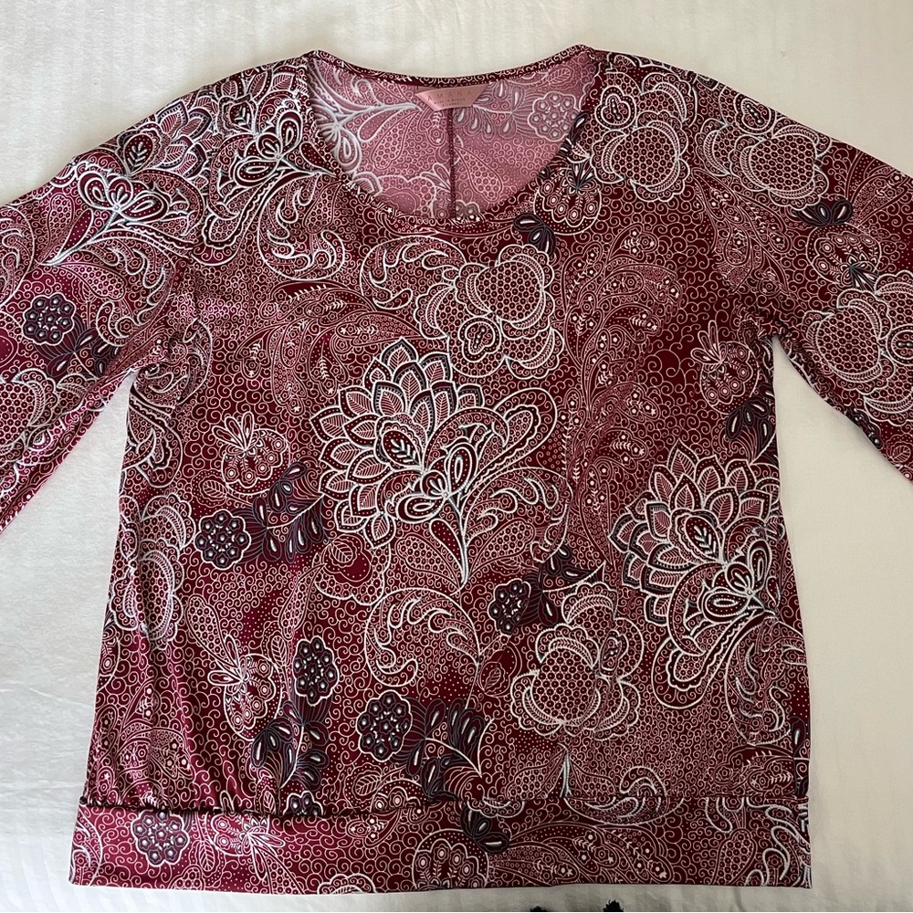 Paisley Floral 3/4 Sleeve Top